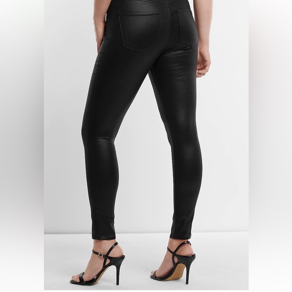 black coated faux leather pants - Picture 2 of 7